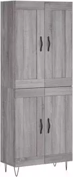 vidaXL Highboard Grau Sonoma 69,5x34x180 cm Holzwerkstoff (3199719)