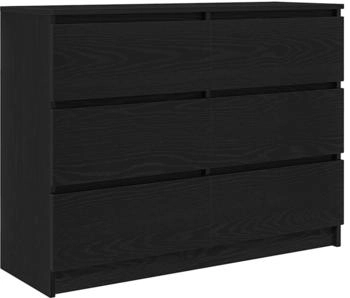 vidaXL Sideboard Schwarz Eichen-Optik 100x35x76 cm Holzwerkstoff (3328499)