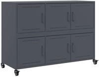 vidaXL Sideboard Anthrazit 100,5x39x72 cm Stahl