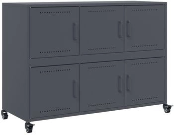 vidaXL Sideboard Anthrazit 100,5x39x72 cm Stahl (846742)