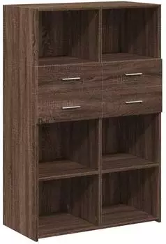 vidaXL Highboard Braun Eichen-Optik 80x42,5x124 cm Holzwerkstoff (3281391)