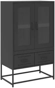 vidaXL Highboard Schwarz 68x39x111,5 cm Stahl (853362)