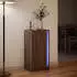 vidaXL LED-Sideboard Braun Eichen-Optik 42,5x34x85 cm Holzwerkstoff (852144)