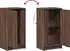 vidaXL LED-Sideboard Braun Eichen-Optik 42,5x34x85 cm Holzwerkstoff (852144)