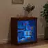 vidaXL Sideboard mit LED-Leuchten Braun Eichen-Optik 60,5x37x67 cm (836699)