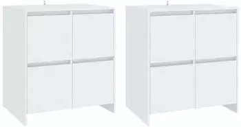 vidaXL Sideboards 2 Stk. Weiß 70x41x75 cm Holzwerkstoff (3098089)