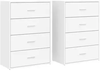 vidaXL Sideboards 2 Stk. Weiß 60x31x84 cm Holzwerkstoff (3276581)