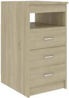 vidaXL Sideboard mit Schubladen Sonoma-Eiche 40x50x76 cm Holzwerkstoff