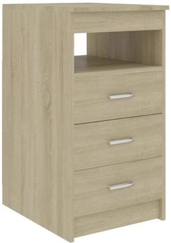 vidaXL Sideboard mit Schubladen Sonoma-Eiche 40x50x76 cm Holzwerkstoff (801808)