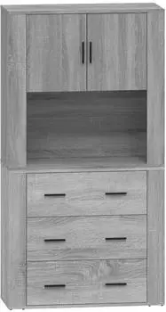 vidaXL Highboard Grau Sonoma Holzwerkstoff (3185389)