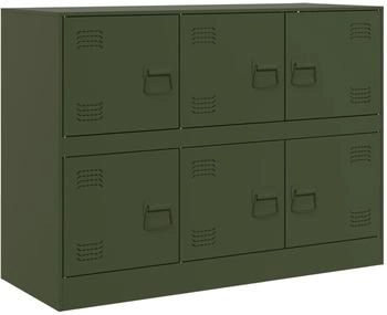 vidaXL Sideboard Olivgrün 99x39x73 cm Stahl (841797)