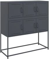 vidaXL Sideboard Anthrazit 100,5x39x107 cm Stahl