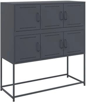 vidaXL Sideboard Anthrazit 100,5x39x107 cm Stahl (846598)