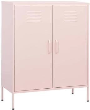 vidaXL Beistellschrank Rosa 80x35x101,5 cm Stahl (336166)