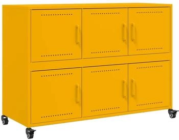 vidaXL Sideboard Senfgelb 100,5x39x72 cm Stahl (846743)