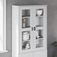 vidaXL Aufsatz f&uuml;r Highboard VIKEN Wei&szlig; Holzwerkstoff