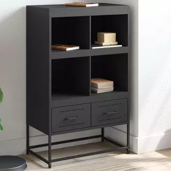 vidaXL Highboard Schwarz 68x39x111,5 cm Stahl (846602)