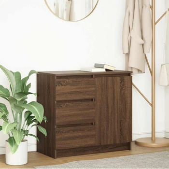 vidaXL Sideboard mit Schublade Braun Eichen-Optik 71x35x65 cm (861577)