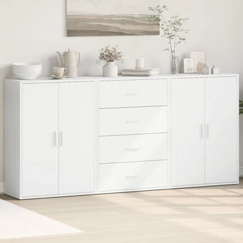 vidaXL Sideboards 3 Stk. Weiß 60x31x84 cm Holzwerkstoff (3276574)