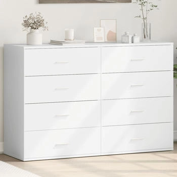 vidaXL Sideboards 2 Stk. Wei&szlig; 60x39x80 cm Holzwerkstoff (3276623)