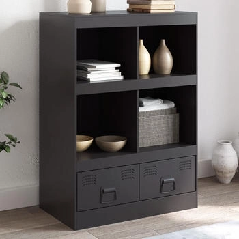 vidaXL Highboard Schwarz 67x39x95 cm Stahl (841799)