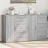 vidaXL Sideboards 2 Stk. Grau Sonoma-Eiche 60x31x70 cm Holzwerkstoff (3276558)