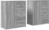 vidaXL Sideboards 2 Stk. Grau Sonoma-Eiche 60x31x70 cm Holzwerkstoff (3276558)