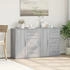vidaXL Sideboards 2 Stk. Grau Sonoma-Eiche 60x31x70 cm Holzwerkstoff (3276558)