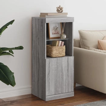 vidaXL Sideboard mit LED-Leuchten Grau Sonoma 41x37x100 cm (836691)