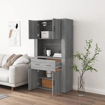vidaXL Highboard Grau Sonoma Holzwerkstoff (3185373)