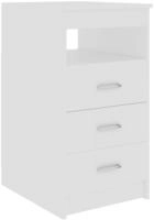 Vidaxl Drawer Cabinet White 40x50x76 Cm Engineered Wood
