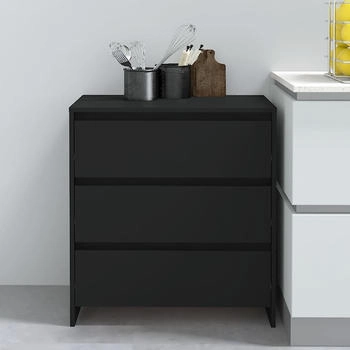 vidaXL Sideboard Schwarz 70x41x75 cm Holzwerkstoff (809747)