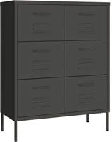 vidaXL Schubladenschrank Anthrazit 80x35x101,5 cm Stahl