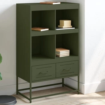 vidaXL Highboard Olivgrün 68,5x39x111,5 cm Kaltgewalzter Stahl (846606)