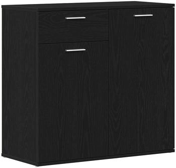 vidaXL Sideboard Schwarz Eichen-Optik 80x36x75 cm Holzwerkstoff (862010)