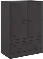 vidaXL Highboard Schwarz 67x39x95 cm Stahl