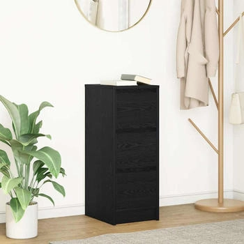 vidaXL Sideboard Schwarz Eichen-Optik 29,5x34x76 cm Holzwerkstoff (861635)