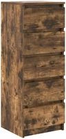 vidaXL Sideboard mit Schubladen R&auml;uchereiche 37,5x35x99 cm