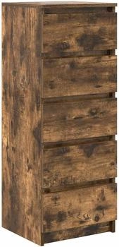 vidaXL Sideboard mit Schubladen Räuchereiche 37,5x35x99 cm (861764)