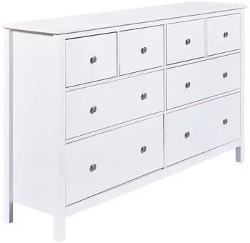Livetastic Kommode Chilly Home Kiefer massiv weiß 160x96x40cm 8 Schubladen (20902610)