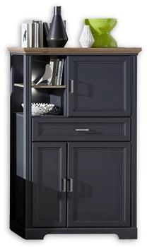 Innostyle Jasmin Highboard mit Beleuchtung Grau/Graphit (1L G9 GH 06)