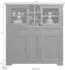 Innostyle Highboard Jasmin 2 Glas-/Holztüren 8 offene Fächer inkl. LED-Beleuchtung Graphit/Eiche-Optik (38343757)
