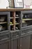 Innostyle Highboard Jasmin 2 Glas-/Holztüren 8 offene Fächer inkl. LED-Beleuchtung Graphit/Eiche-Optik (38343757)