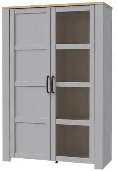 Forte Bohol Highboardvitrine in Riviera Eiche/Grau Eiche (BHLV621)