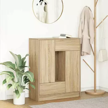vidaXL Sideboard mit Schubladen und Türen Sonoma-Eiche 73x31x90 cm (861852)