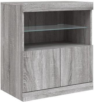 vidaXL Sideboard mit LED-Leuchten Grau Sonoma 60x37x67 cm (836656)