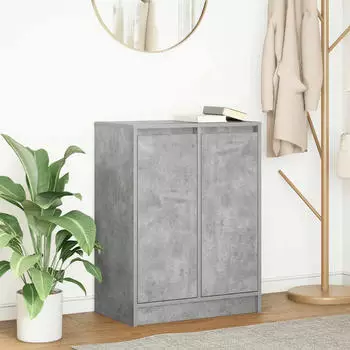 vidaXL Sideboard Betongrau 57x34x76 cm Holzwerkstoff (861619)