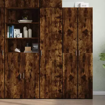 vidaXL Highboard Räuchereiche 45x42,5x185 cm Holzwerkstoff (3281410)