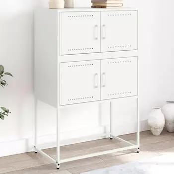vidaXL Sideboard Weiß 68,5x38,5x107 cm Stahl (846487)