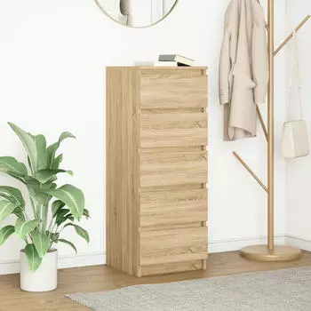 vidaXL Sideboard mit Schubladen Sonoma-Eiche 37,5x35x99 cm (861762)